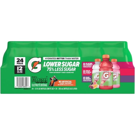 Gatorade Lower Sugar Electrolyte Beverage Variety pack, 12 fl. oz., 24 Pack
