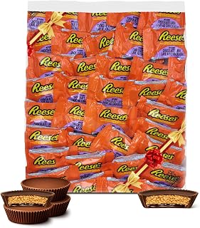 Resse's Milk Chocolate Peanut Butter Lava Cups, 2 lb Snack Size Candy Pantry Pack, Bulk Bag, Individually Wrapped Chocolates, Gift Bag for Sharing & Parties.