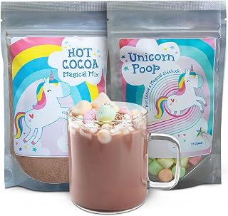 Unicornucopia Milk Chocolate Hot Cocoa Mix with Marshmallows, Bulk Canister | Gourmet milk chocolate cocoa mix with marshmallows for rich, warm drinks; packaged in a bulk canister for sharing.
