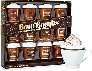 BomBombs Hot Chocolate Gift Set, Mini Cup Signature Gift Box, Set of 12 | Gourmet Cocoa Mix, Chocolate Lover Gift, Cozy Nights, Movie Night, Holiday Gift Giving & Winter Treats