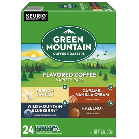 Green Mountain Coffee Roasters, Flavored Coffee Variety Pack Light Roast K-Cup Coffee Pods, 24 Count